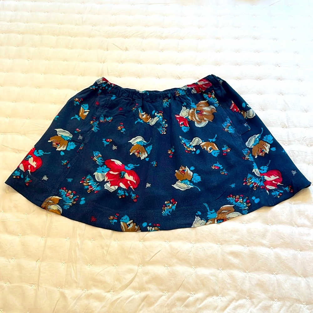 Floral Navy Skirt